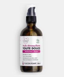 HUILE DEMAQUILLANTE TOUTE DOUCE 100ml
Parfum Rose-Muguet BIO, 100 ml